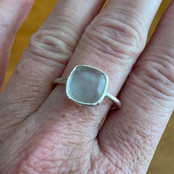 Size 9 natural aquamarine ring - Picture 1 of 9